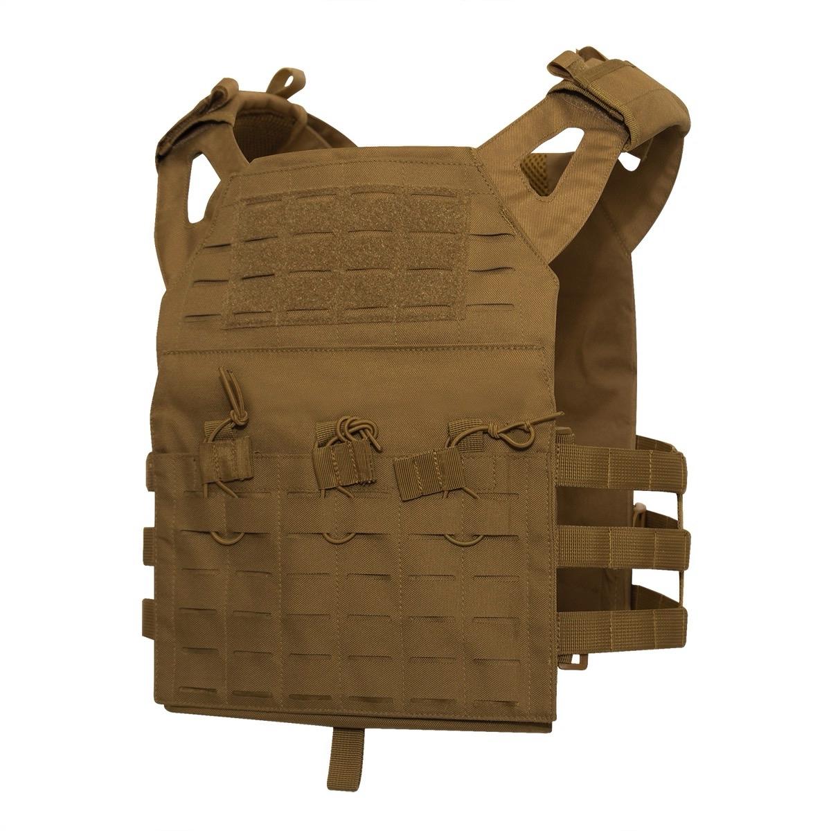 Rothco Laser Cut MOLLE Lightweight Armor Carrier Vest - Military Tactical Gear Available in Black, Olive Drab, Coyote Brown, and MultiCam