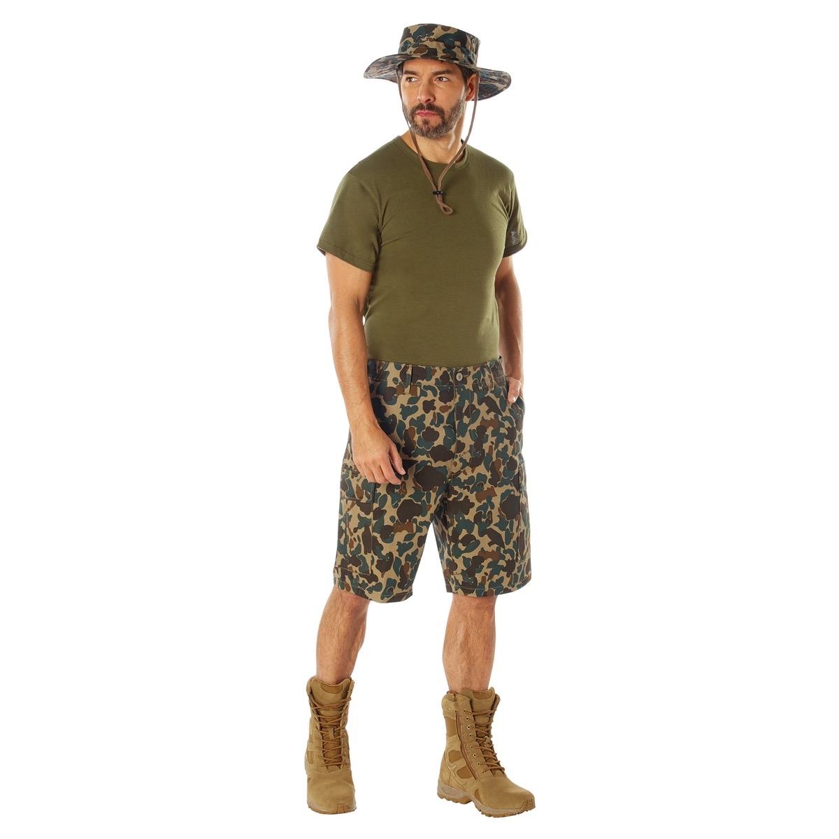 Rothco X Bear Archery Fred Bear Camo Cargo Shorts Rothco Fred Bear Camo Hunting Shorts Hiking Cargo Shorts Camping Casual Shorts  Menswear Camouflage Utility Outdoor Cargo Shorts Cotton Polyester Pockets Zipper Tropical Big And Tall Underwear