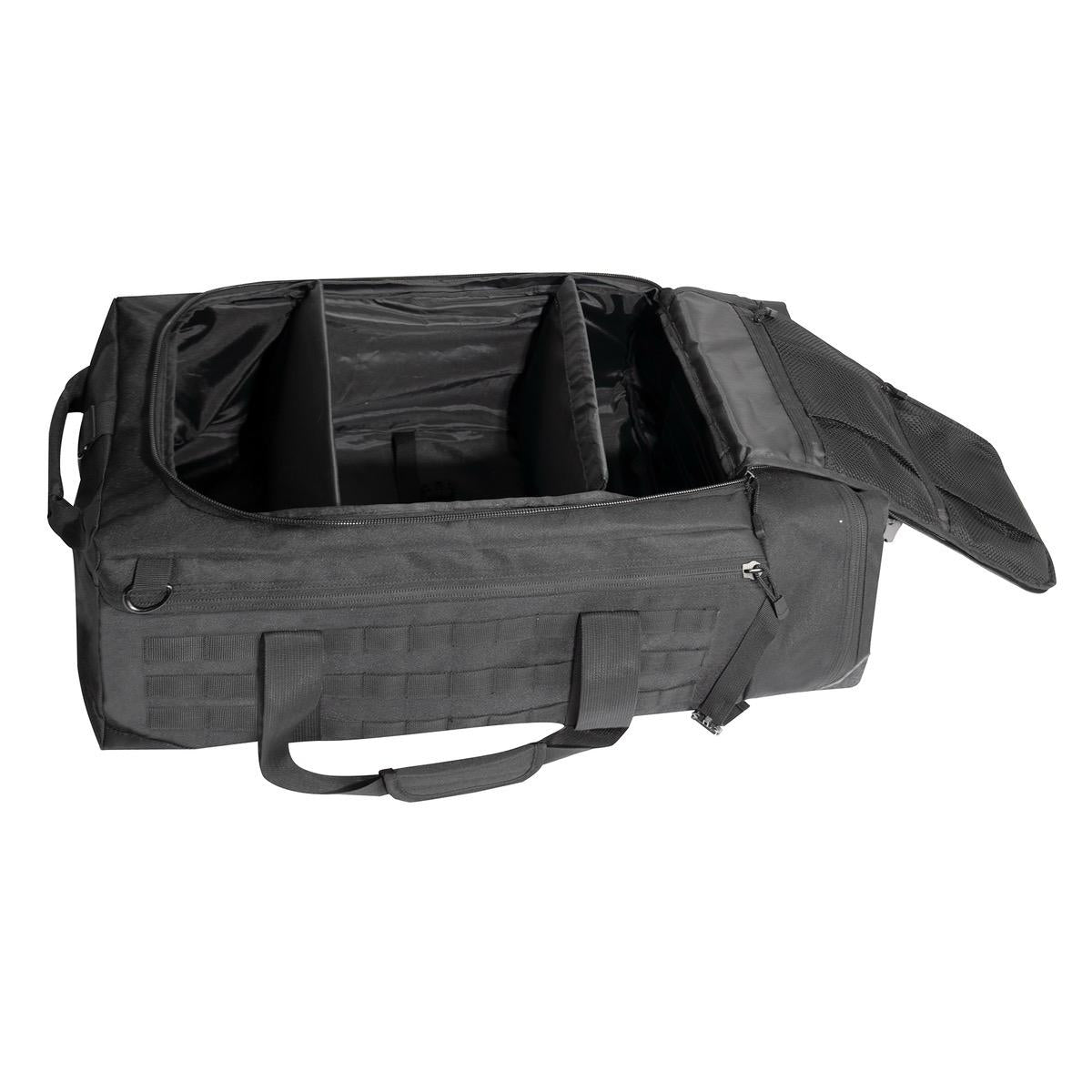 Rothco Tactical Defender Duffle Bag - Black, Camping & Military Style, Waterproof & Durable, Multiple Compartments