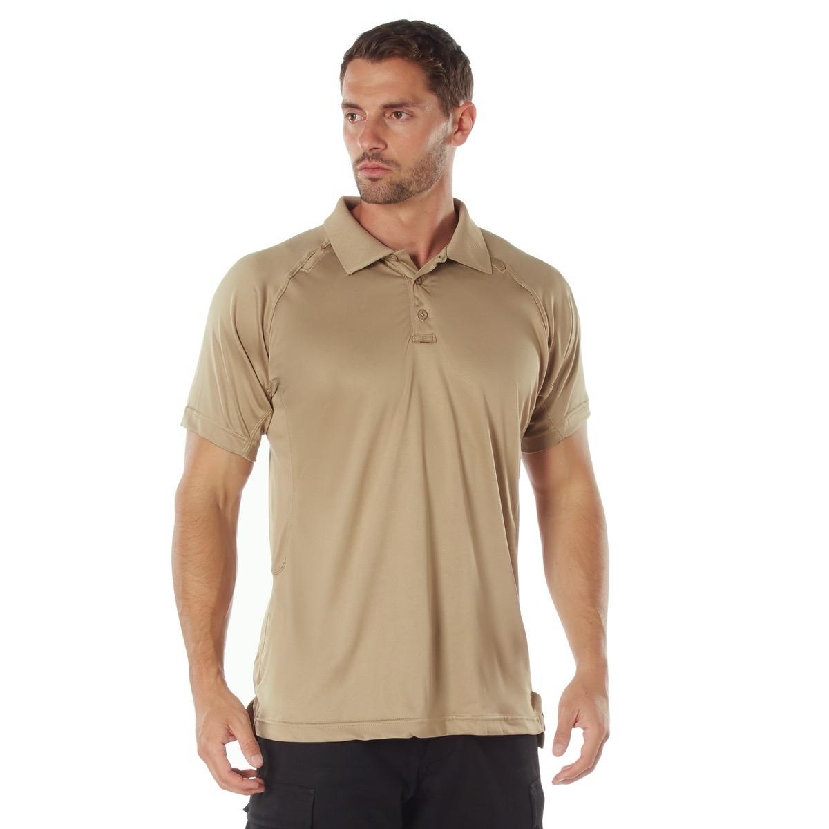 Rothco On Duty Performance Polo for Men - Lightweight and Durable Moisture Wicking Shirt with Gusseted Sleeves and Mic Tabs - Day, Collar Original Menswear Tactical Polo