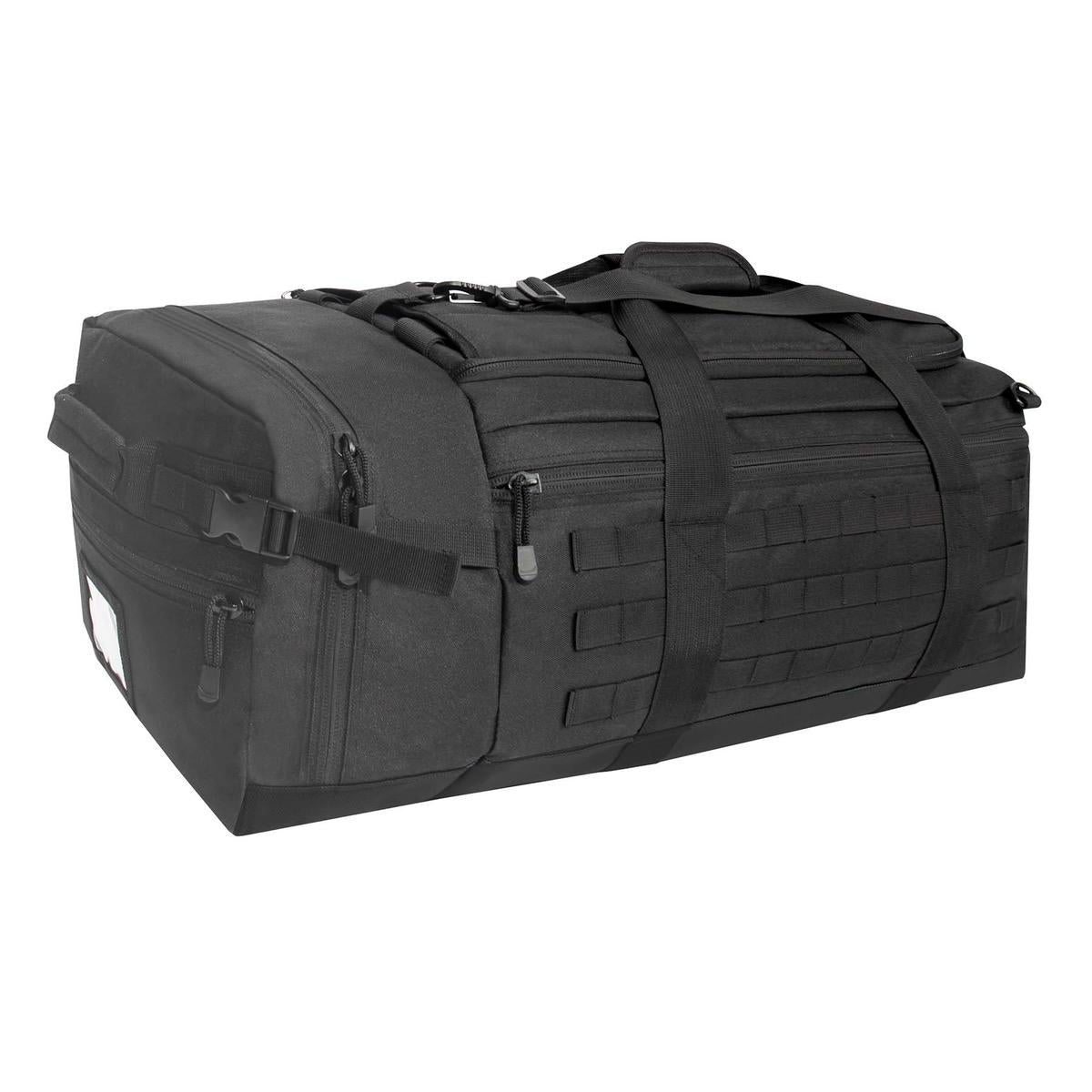Rothco Tactical Defender Duffle Bag - Black, Camping & Military Style, Waterproof & Durable, Multiple Compartments