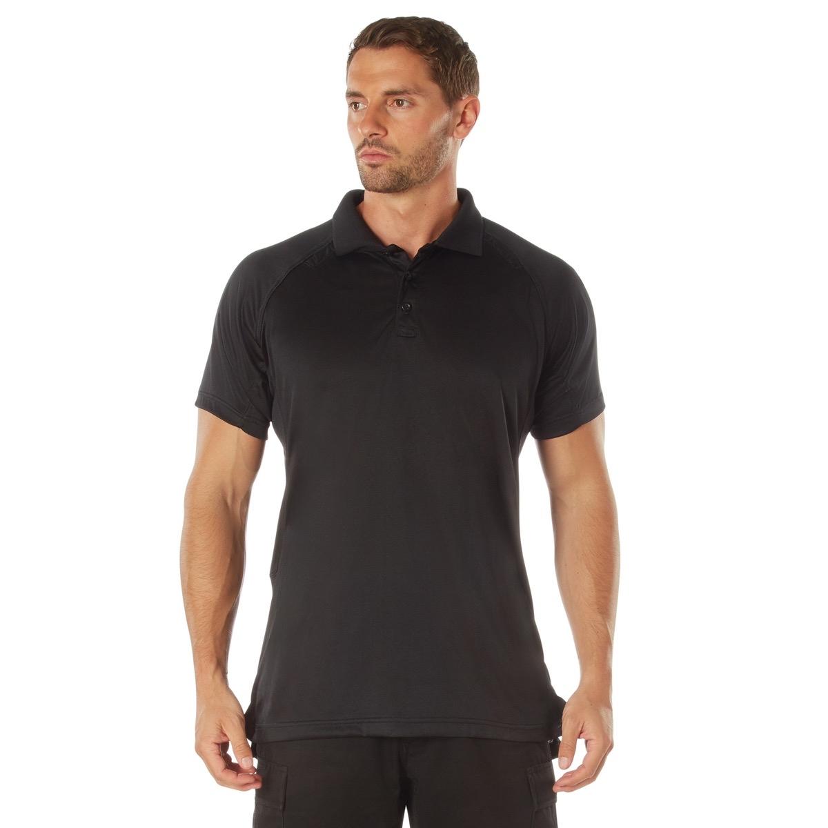 Rothco On Duty Performance Polo for Men - Lightweight and Durable Moisture Wicking Shirt with Gusseted Sleeves and Mic Tabs - Day, Collar Original Menswear Tactical Polo