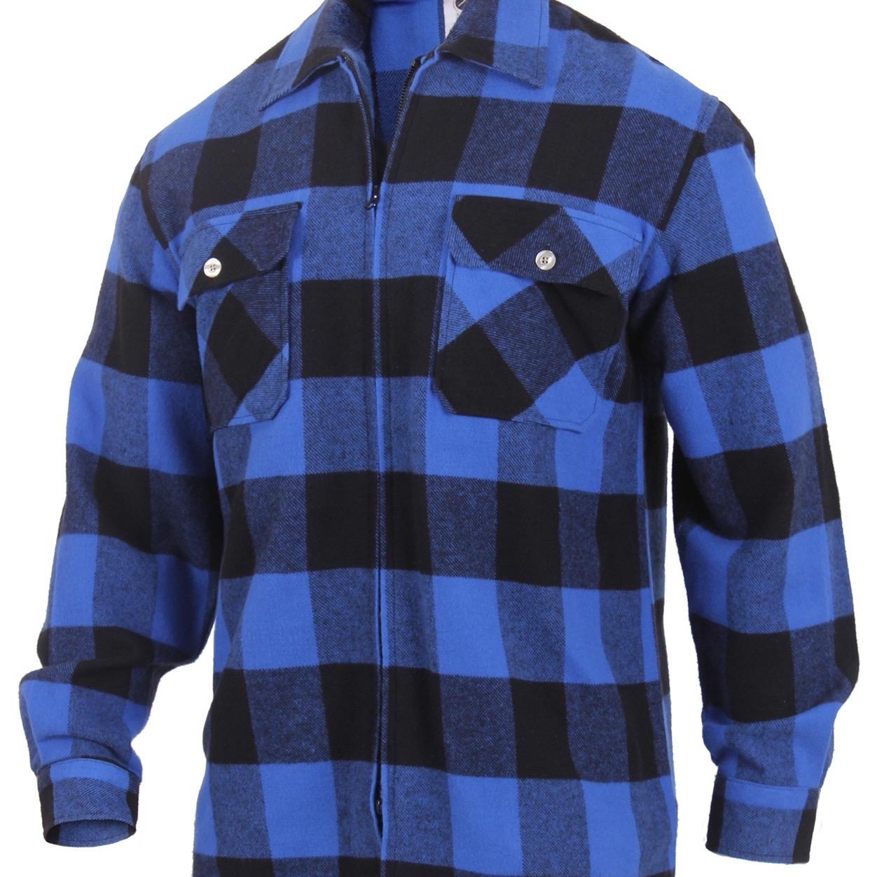 Rothco Concealed Carry Flannel Shirt Menwear Buffalo Plaid Heavyweight Casual Flannel Top, Pockets For Secure And Discreet Storage Menswear Long Sleeve Collar Longsleeves Underwear Checked Checkered