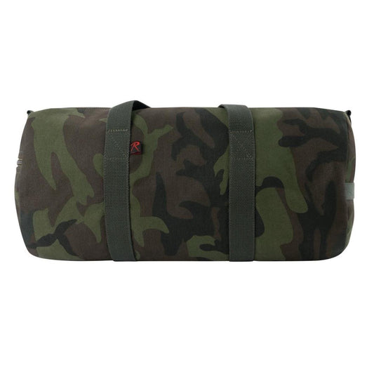 ROTHCO Canvas Shoulder Duffle Bag - Heavy-Duty Military Style Traveling Bag with Removable and Adjustable Shoulder Strap, Multiple Sizes Available