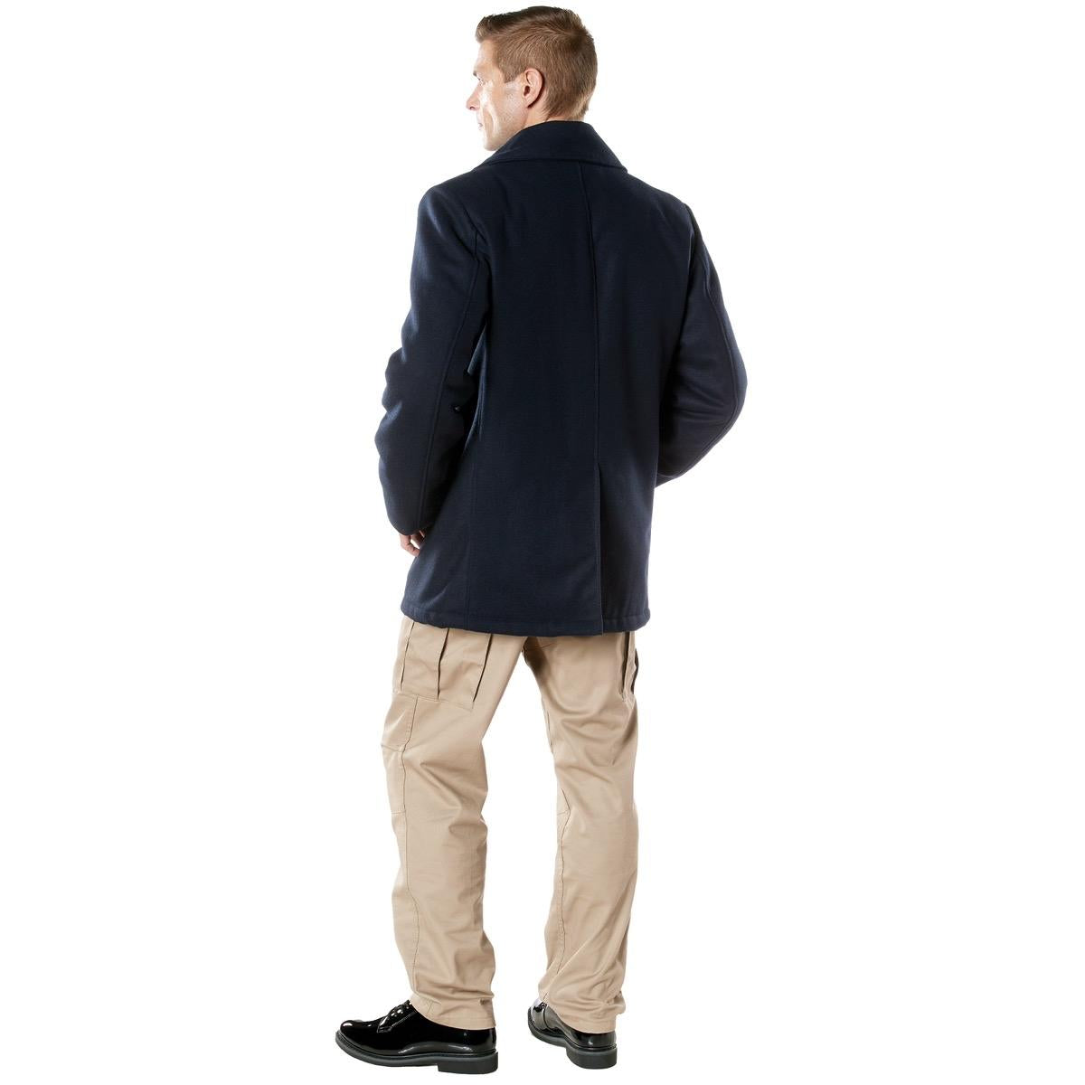 Rothco Naval Heritage Pea Coat for Men - Classic Style with Soft Wool Material and Long Sleeves