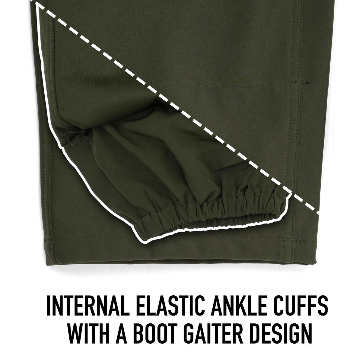 Rothco Active Flex Soft Shell Pant Menswear Outdoor Polyester Spandex Utility Menswear Elastic Pocket