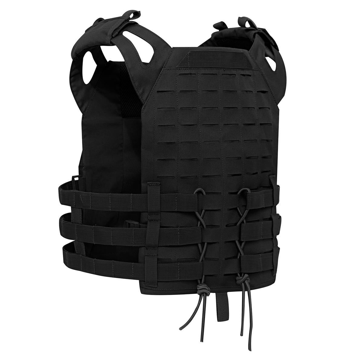 Rothco Laser Cut MOLLE Plate Carrier Vest - Military Tactical Gear with Breathable Air Mesh Padding, Adjustable Buckle and Detachable Cummerbund - Available in Black, Olive Drab, Coyote Brown, and MultiCam