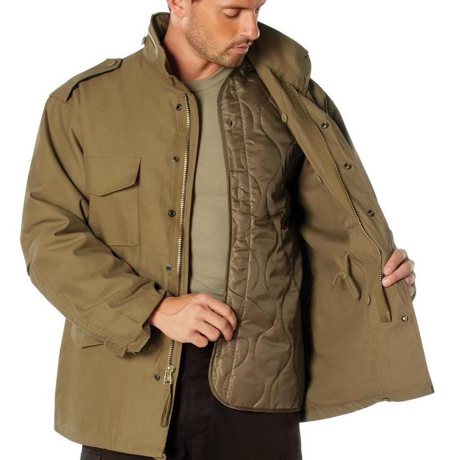 ROTHCO M-65 Field Jacket - Water Repellent Outer Shell, Removable Quilted Button-In Liner, Classic Style - Long Sleeve, Cotton