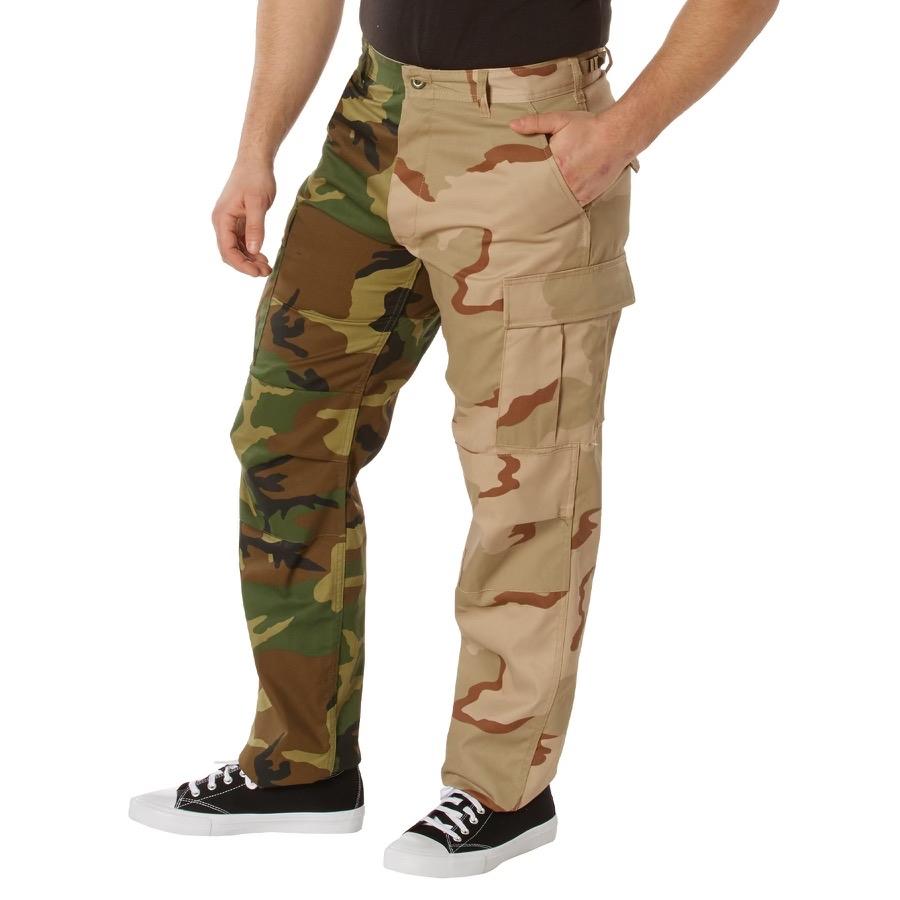 Rothco Two-Tone Camo BDU Pants Adult Unisex Tactical Pants Camo Pants  Casual Camouflage Menswear Clothing Utility Cotton Polyester Fabric  Hunting Trouser Hiking Tactical Camo Pants Cargo Cargo Pants Outdoor Personalized Pockets