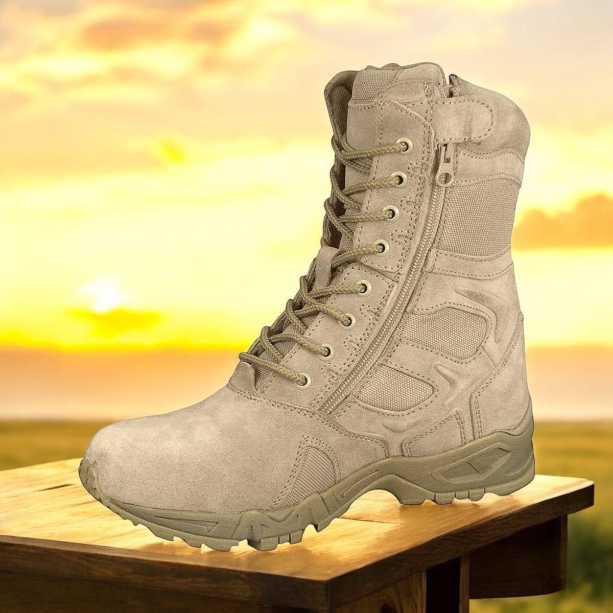 Rothco Forced Entry Deployment Boots With Side Zipper 8 Inch, Durability Lightweight Comfortable Running Hiking Climbing Boot, Men's Workwear Footwear