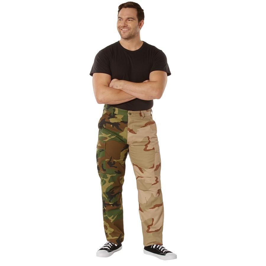 Rothco Two-Tone Camo BDU Pants Adult Unisex Tactical Pants Camo Pants  Casual Camouflage Menswear Clothing Utility Cotton Polyester Fabric  Hunting Trouser Hiking Tactical Camo Pants Cargo Cargo Pants Outdoor Personalized Pockets