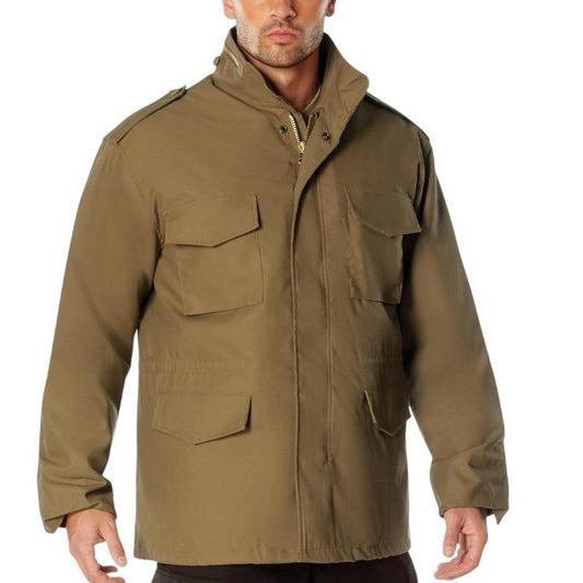 Rothco M-65 Field Jacket - Water Repellent Outer Shell, Removable Quilted Liner, 4 Cargo Pockets, Classic Style for Men - Longsleeves