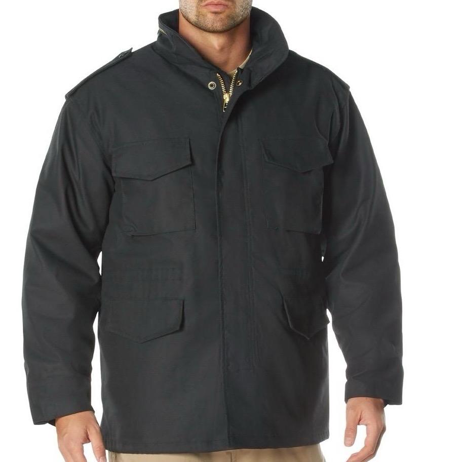 ROTHCO M-65 Field Jacket - Water Repellent Outer Shell, Removable Quilted Button-In Liner, 4 Cargo Pockets - Zipper, Small