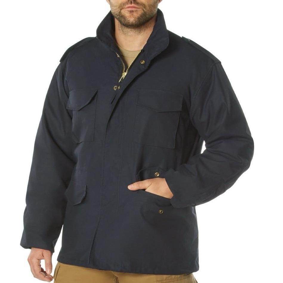 ROTHCO M-65 Field Jacket - Water Repellent Outer Shell, Removable Quilted Button-In Liner, 4 Cargo Pockets - Zipper, Small