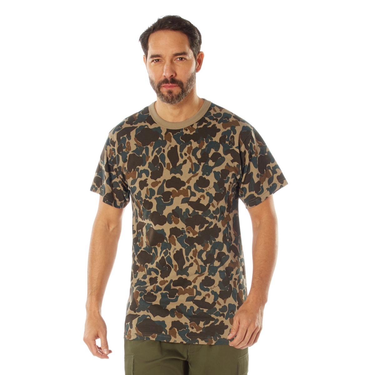 Rothco X Bear Archery Fred Bear Camo T-Shirt Rothco Military Camouflage Shirt Hiring Fred Bear Camo Hunting T-Shirt Camping Short Sleeve Shirt men gifts