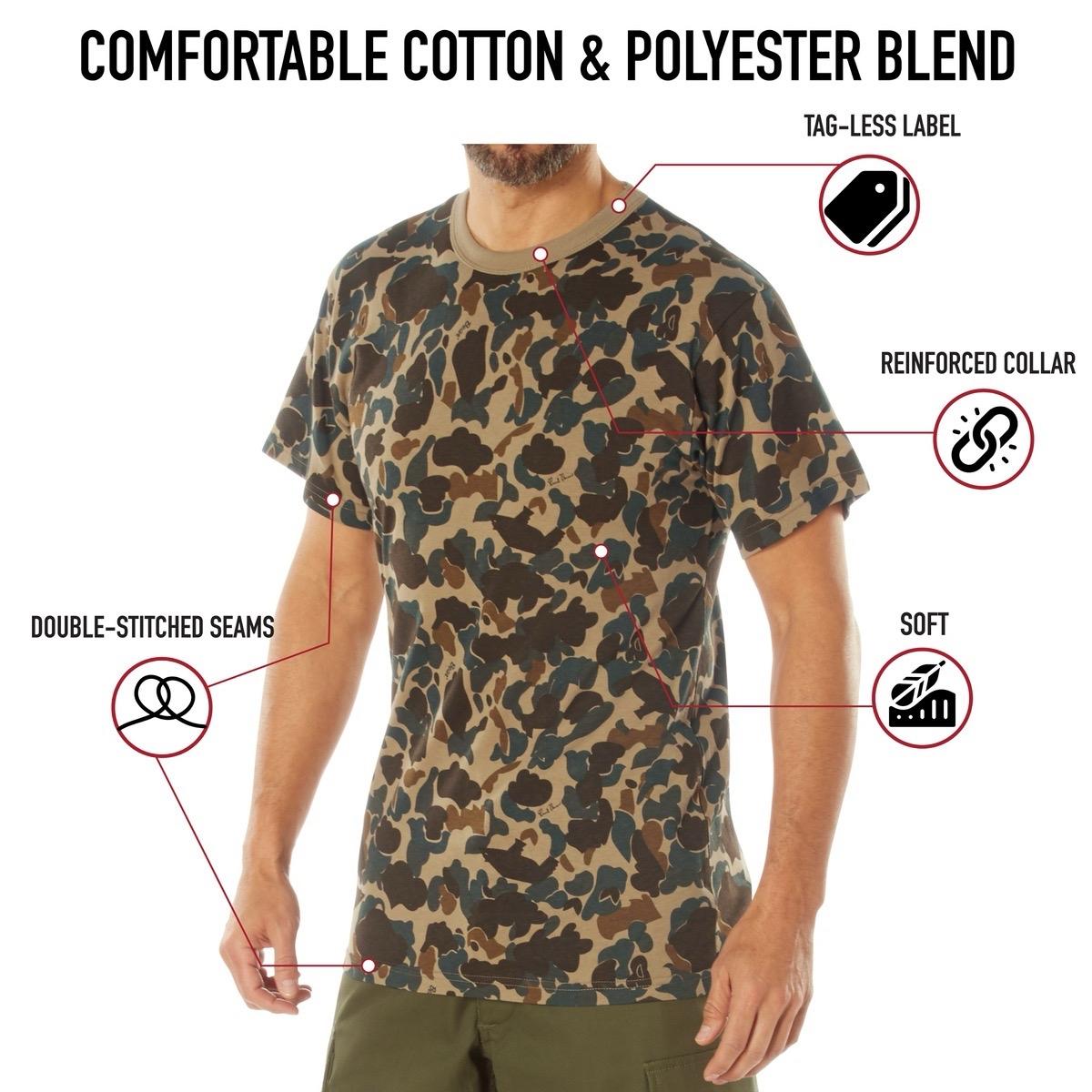 Rothco X Bear Archery Fred Bear Camo T-Shirt Rothco Military Camouflage Shirt Hiring Fred Bear Camo Hunting T-Shirt Camping Short Sleeve Shirt men gifts