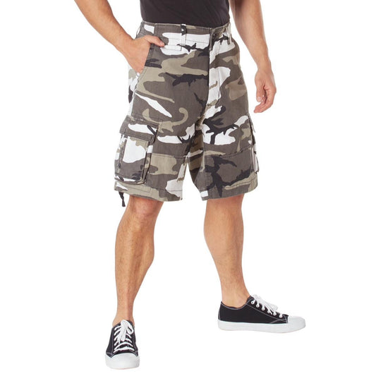 Rothco Vintage Utility Camouflage Cargo Shorts Men’s Long Length Casual Khaki Shorts Men’s Knee Length Casual Cargo Shorts Utility 7 Pockets Cargo Shorts Menswear Shorts Adjustable Inside Waist, And Leg Drawstrings Alternative Belt