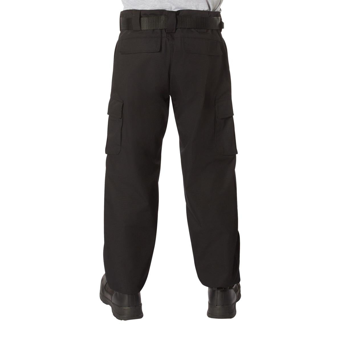 Rothco Tactical Extraction Pant - Customizable Fit, 6 Pocket Design, Utility Trouser Belt, Black - Underwear, Cargo Pants
