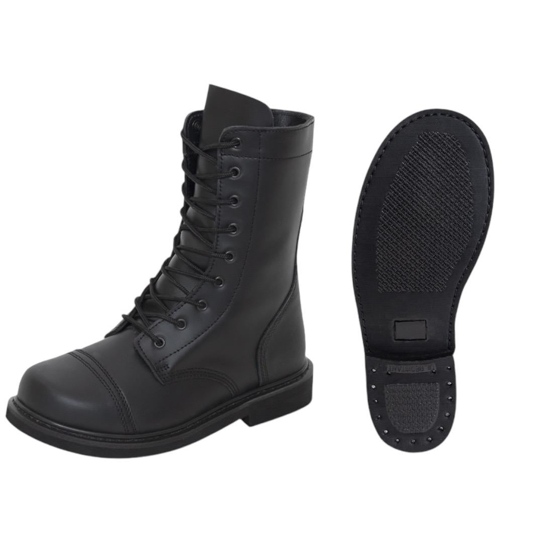 Rothco Tactical Boots Black - 9 Inch Workwear, All-Terrain Tactical Field Boot for Men - Footwear,  Comfort Cowhide Leather Closed Insole Padded Steel Bota Boot Walking Shoes Fashion