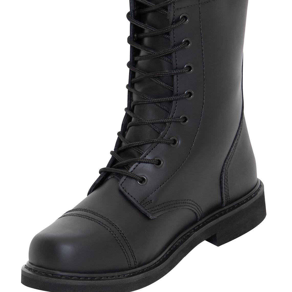 Rothco Tactical Boots Black - 9 Inch Workwear, All-Terrain Tactical Field Boot for Men - Footwear,  Comfort Cowhide Leather Closed Insole Padded Steel Bota Boot Walking Shoes Fashion