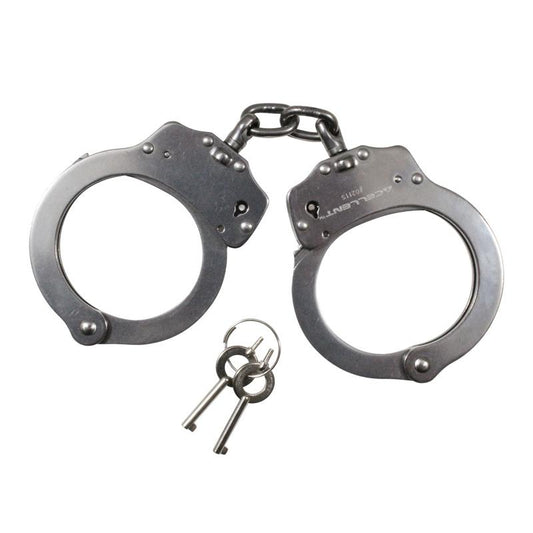 Rothco NIJ Approved Stainless Steel Handcuffs with Double Locking Mechanism, Includes 2 Keys, Durable Design, 10 oz Weight