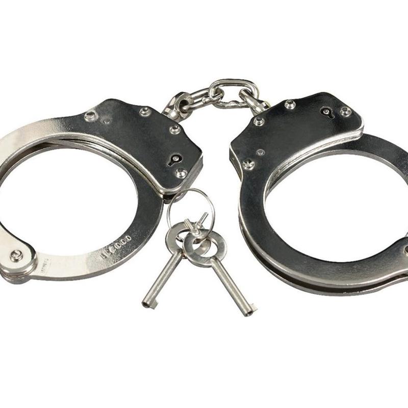 Rothco NIJ Approved Stainless Steel Handcuffs with Double Locking Mechanism, Includes 2 Keys, Durable Design, 10 oz Weight