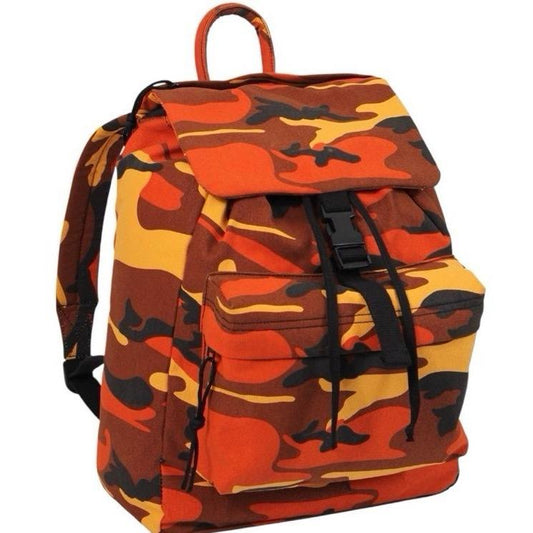 Rothco Canvas Daypack Backpack Multiple Colors - Heavy-Duty Cotton Canvas Backpack for Hiking, Camping, Traveling, and Daily Use – 34L Capacity