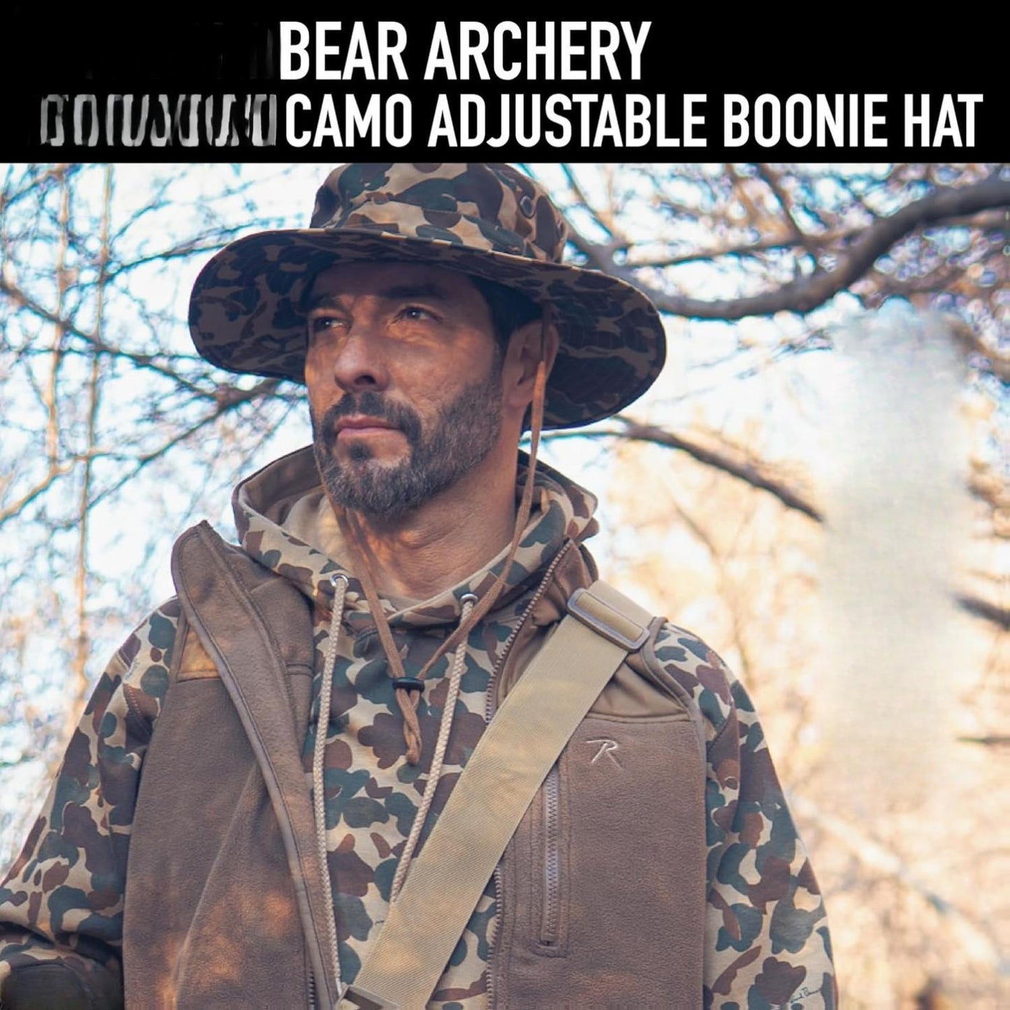 Rothco mens Rothco X Bear Archery Fred Bear Camo Adjustable Boonie Hat