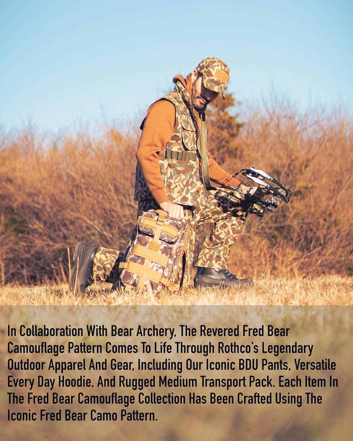 Rothco mens Rothco X Bear Archery Fred Bear Camo Adjustable Boonie Hat