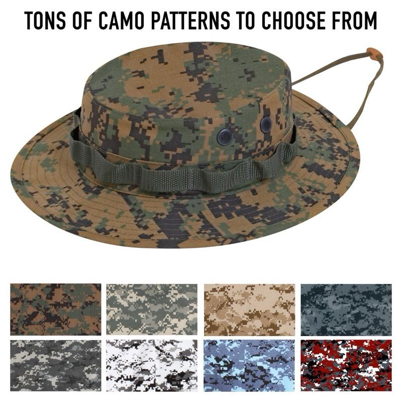 Rothco Digital Camo Hat - For Men’s Are Women Camo Sun Boonie Hats - Rothco Digital Camo Boonie Hat - Adjustable Chin Strap, Durable Blend, 360-Degree Sun Defense, All Seasons