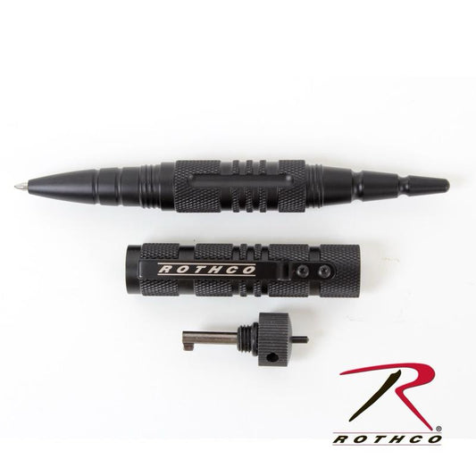 Rothco Tactical Utility Pen - Black, Emergency Glass Breaker Tip, Refillable Ink Cartridge, Compact & Portable Size, Hidden Handcuff Key