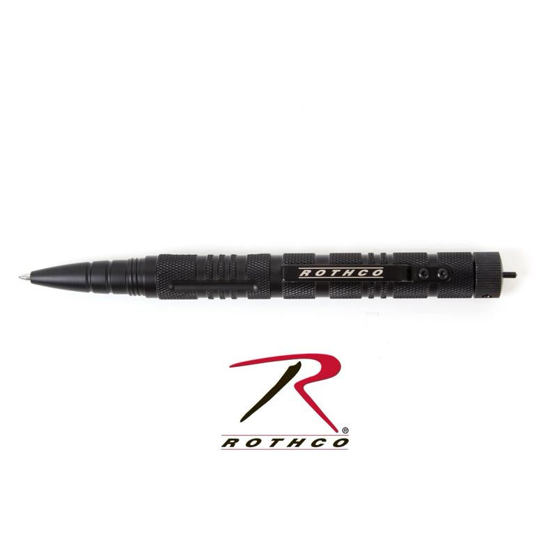Rothco Tactical Utility Pen - Black, Emergency Glass Breaker Tip, Refillable Ink Cartridge, Compact & Portable Size, Hidden Handcuff Key