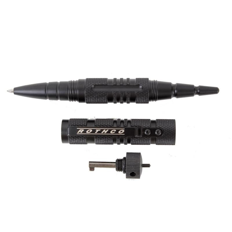 Rothco Tactical Utility Pen - Black, Emergency Glass Breaker Tip, Refillable Ink Cartridge, Compact & Portable Size, Hidden Handcuff Key