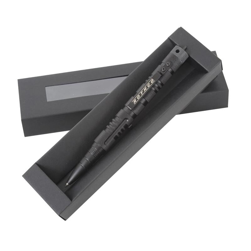 Rothco Tactical Utility Pen - Black, Emergency Glass Breaker Tip, Refillable Ink Cartridge, Compact & Portable Size, Hidden Handcuff Key