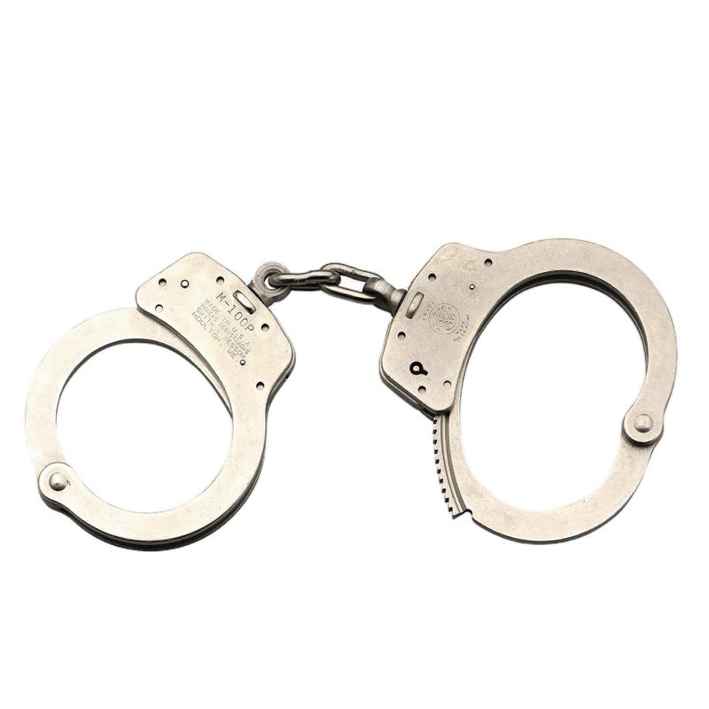 Rothco Smith & Wesson Handcuff & Restraints Series M100P  With Push Pin Double Lock - Nickel Plated Handcuffs S&W Handcuffs