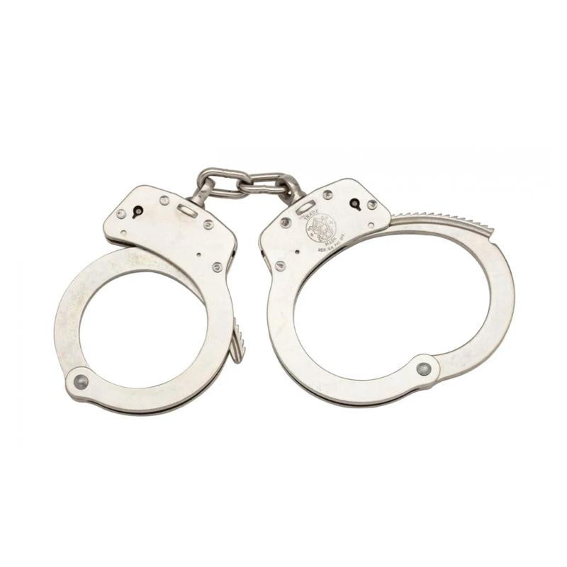 Rothco Smith & Wesson Handcuff & Restraints Series M100P  With Push Pin Double Lock - Nickel Plated Handcuffs S&W Handcuffs