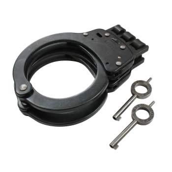 Smith & Wesson Hinged Handcuffs - Silver, Nickel Finish, 10 Oz, Model N/A, Wrist Opening 2.04 Inches, Standard Key Lock, US Origin
