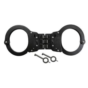 Smith & Wesson Hinged Handcuffs - Silver, Nickel Finish, 10 Oz, Model N/A, Wrist Opening 2.04 Inches, Standard Key Lock, US Origin