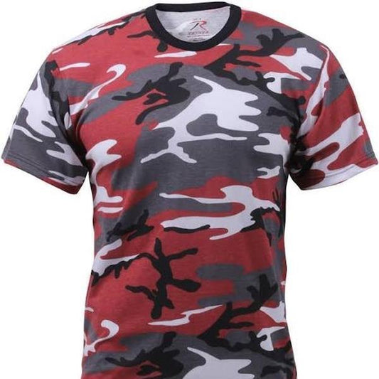 Rothco Camouflage T-Shirt - 20 Different Colors Available Sizes From XS to 8XL In Select Colors, Menswear Comfortable Stylish Casual Camouflage Outdoor T-Shirt Sports Top Clothes Polyester Cotton Streetwear Tees Tshirt