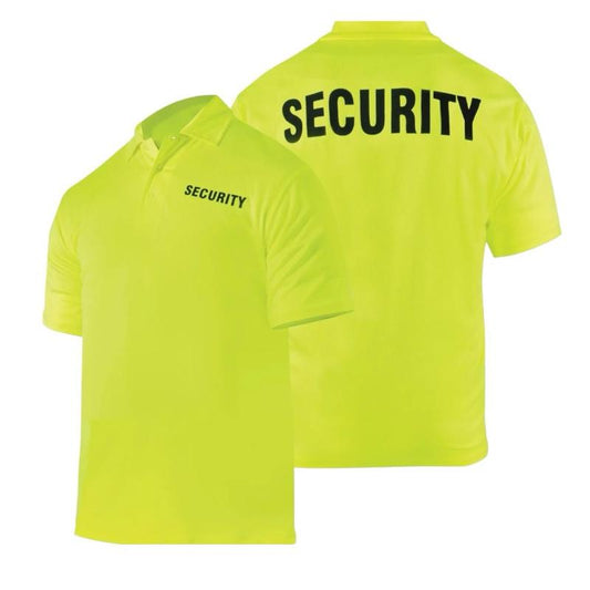 Rothco Moisture Wicking Security Polo Shirt - Colors Available Black, White,  Midnight Navy Blue, Safety Green,