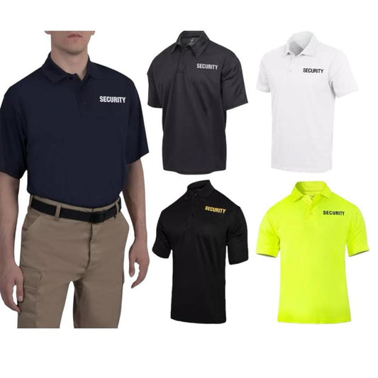 Rothco Moisture Wicking Security Polo Shirt - Rothco Menswear Short Sleeve Uniform Shirt