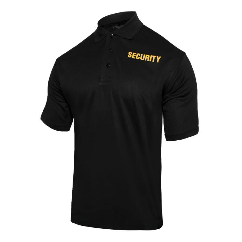 Rothco Moisture Wicking Security Polo Shirt - Colors Available Black, White,  Midnight Navy Blue, Safety Green,