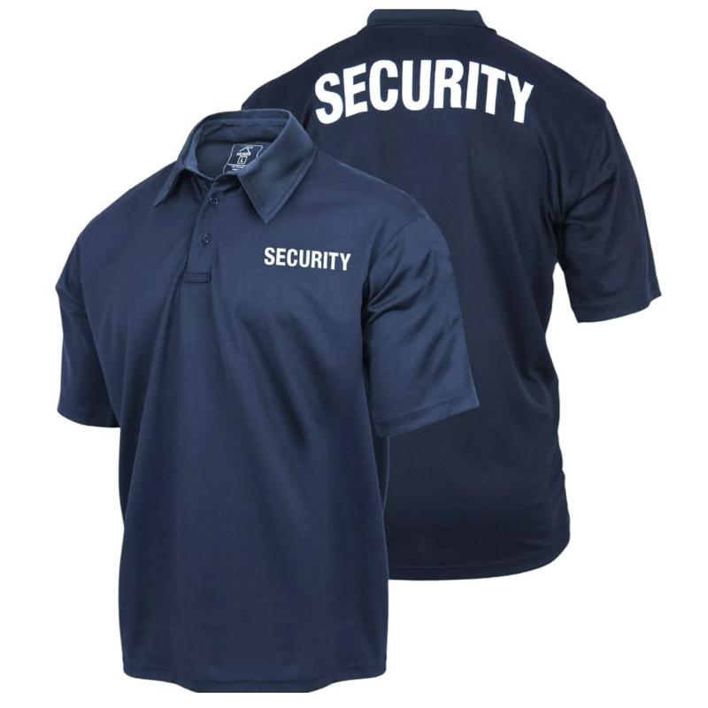 Rothco Moisture Wicking Security Polo Shirt - Colors Available Black, White,  Midnight Navy Blue, Safety Green,