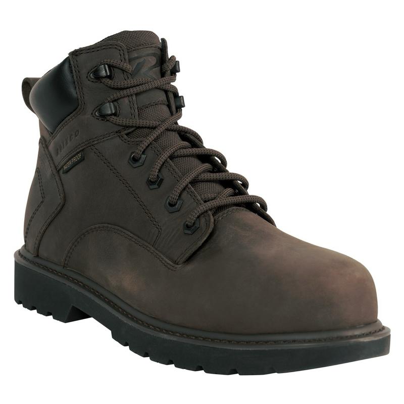 Rothco Tradesman 6 Inch Men’s Work Boots - Coyote Brown, Black, Brown,  Fashion Design Leather Padded Comfort Footwear Closed Boot