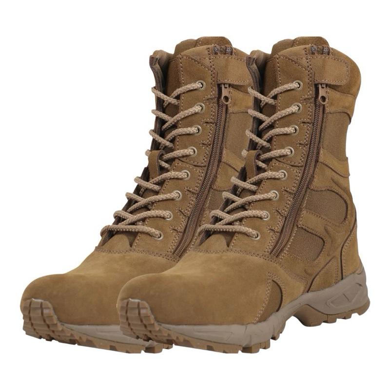 Rothco Forced Entry Deployment Men’s Boots With Side Zipper 8 Inch Boot - Coyote Brown, Tan, Footwear