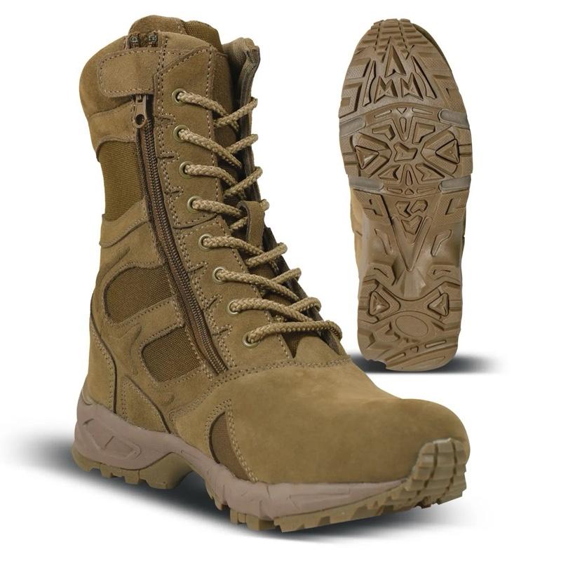 Rothco Forced Entry Deployment Men’s Boots With Side Zipper 8 Inch Boot - Coyote Brown, Tan, Footwear
