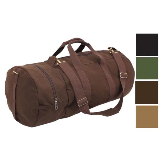 Rothco Canvas Double-Ender Sports Bag - Black, Olive Drab, Coyote Brown, Earth Brown, Heavyweight Canvas Material, Adjustable And Detachable Shoulder Strap, Measures 30 inches x 13 inches, Large Pockets