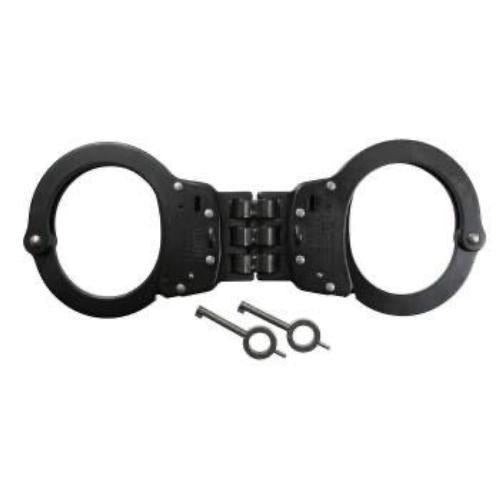 Smith & Wesson Hinged Nickel Handcuffs - Silver, Black