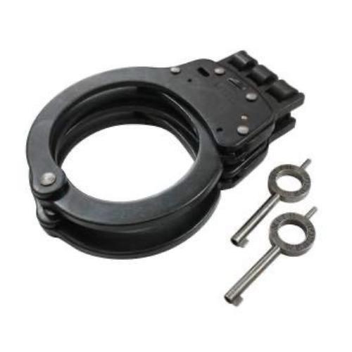 Smith & Wesson Hinged Nickel Handcuffs - Silver, Black