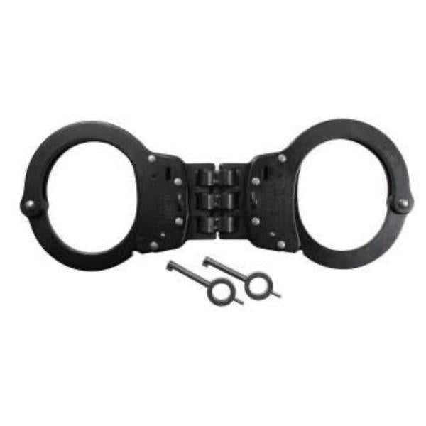 Smith & Wesson Hinged Nickel Handcuffs - Silver, Black